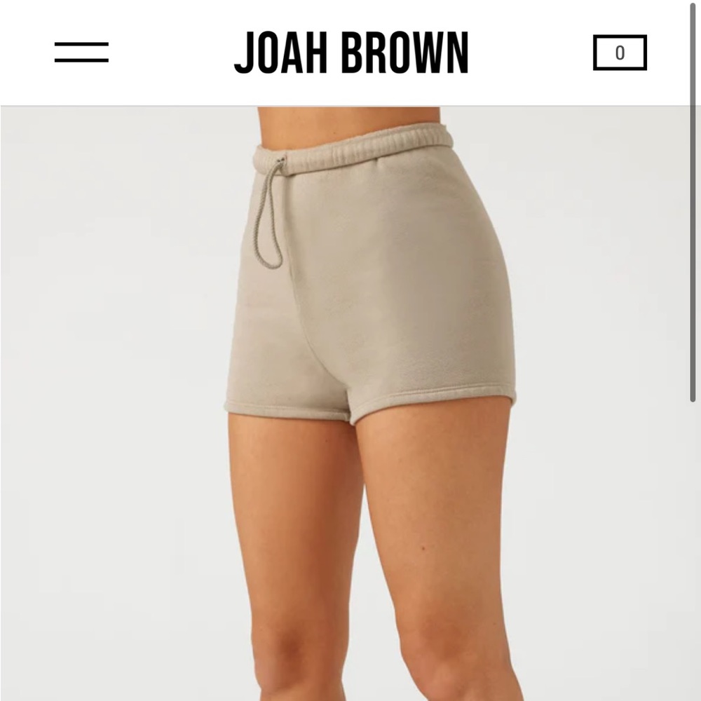 Joah brown fitted sweat short